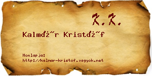 Kalmár Kristóf névjegykártya